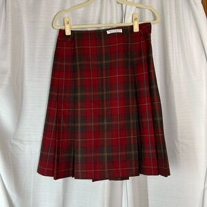 Red Plaid Women's Skirt